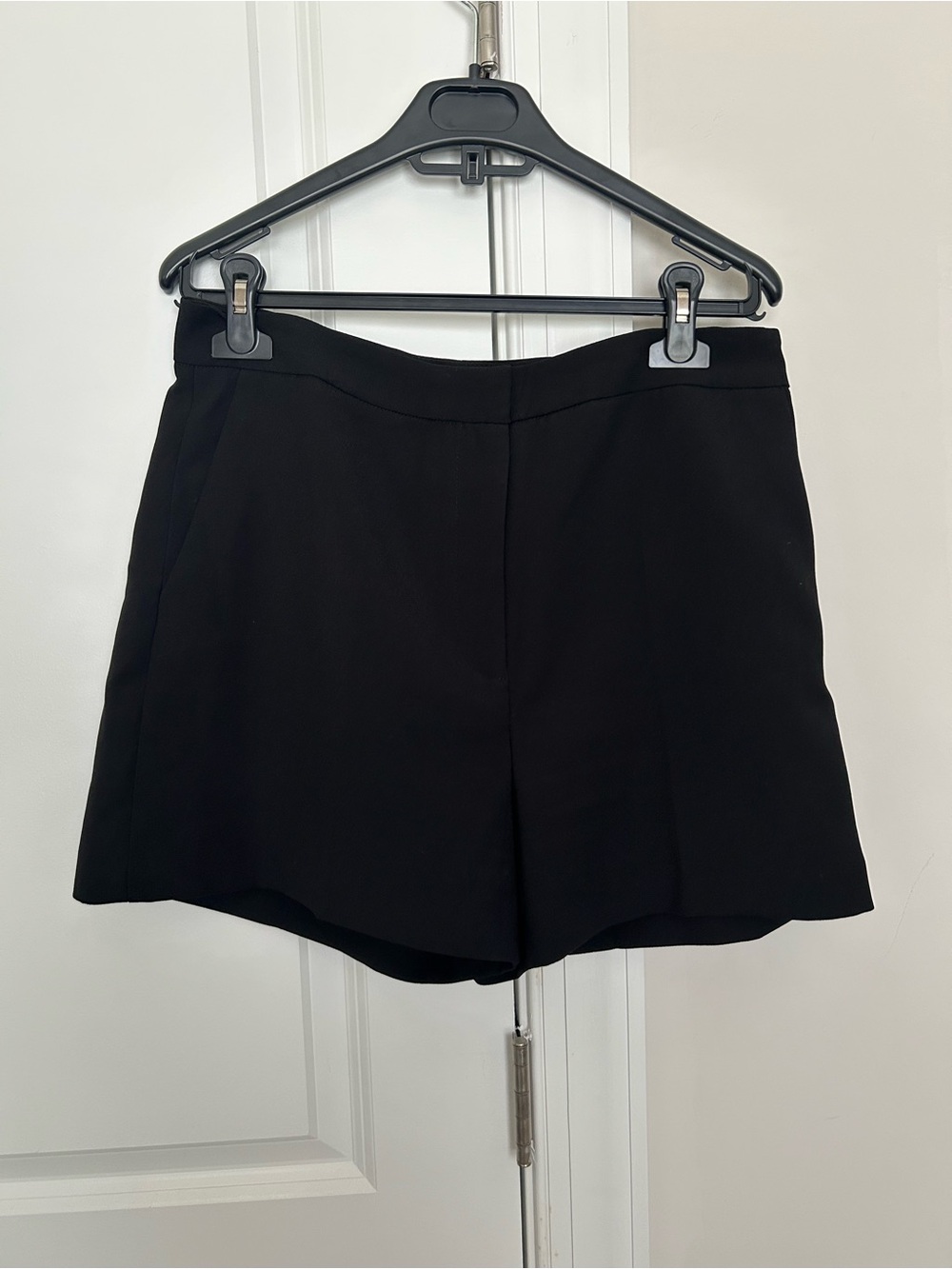 Mango Black High-Waist Tailored Shorts